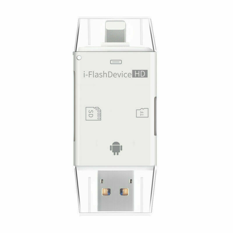 Black OTG SD TF Card Reader For iPhone 13 12 11 For iPad Samsung S5 S6 S7 Note 5 - Fresh Stock Dated February 2026