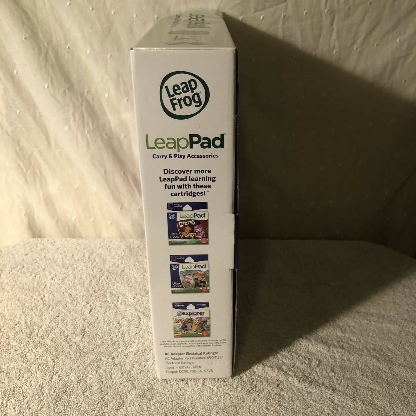 LeapPad Carry PURPLE & Play Accessories Case, Adapter,  App Card New in Box - Fresh Stock Dated February 2026