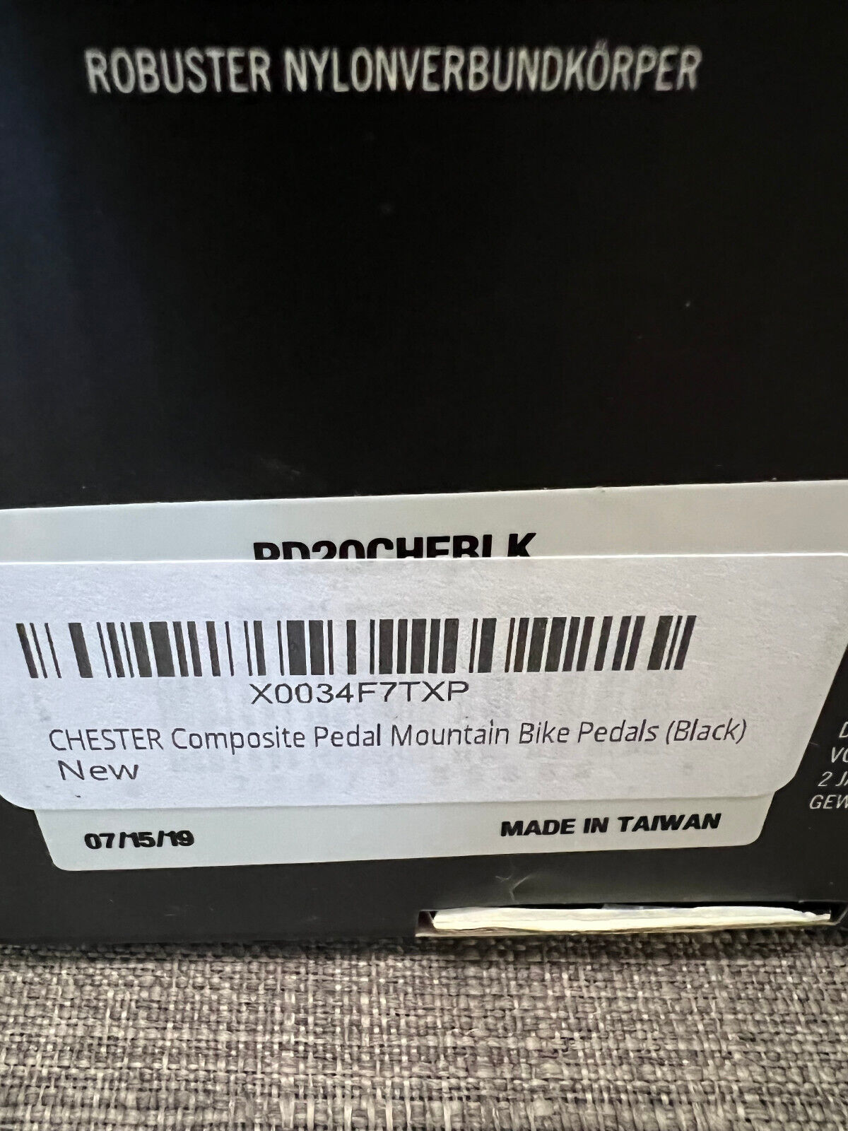 Race Face Chester Pedal Set Black New PD20CHEBLK Composite Mountain Bike Pedals - Fresh Stock Dated February 2026