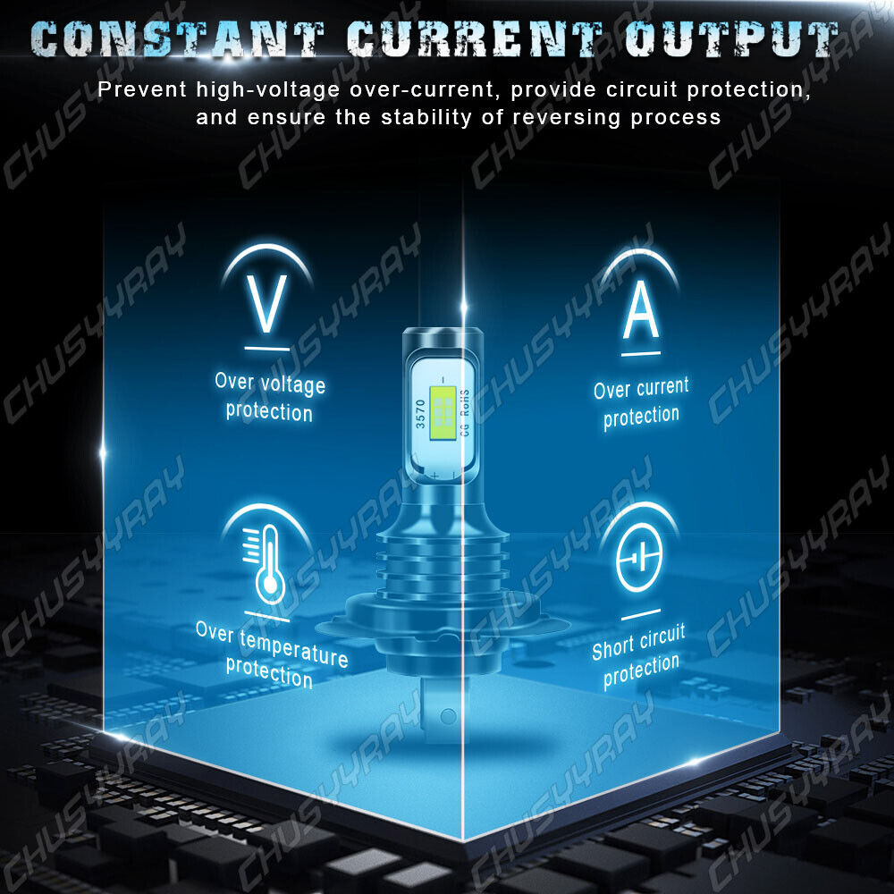 H7 H9 For Suzuki GSXR750 2006-2007 2011-2018 Motorcycle LED Headlight Blue Bulbs - Fresh Stock Dated February 2026