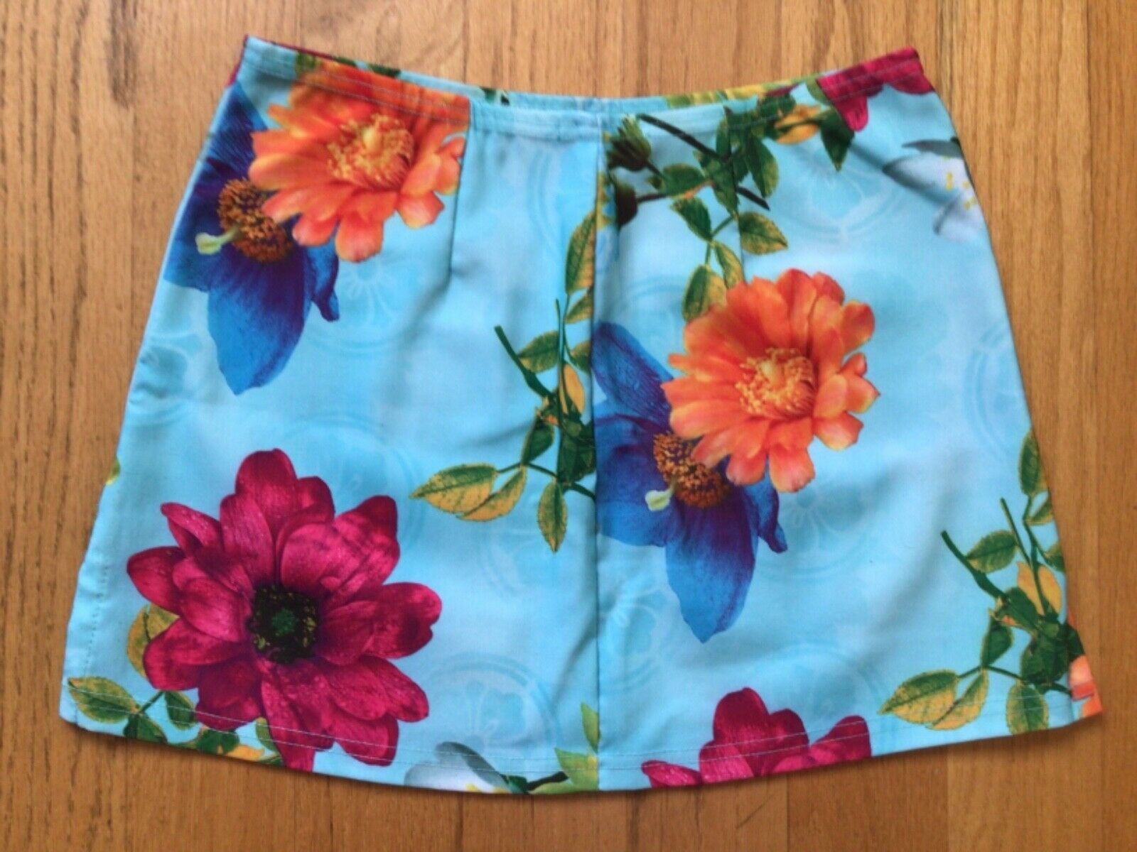 Vintage Floral Pattern Mini Skirt Juniors by Selections Made in USA - Fresh Stock Dated March 2026