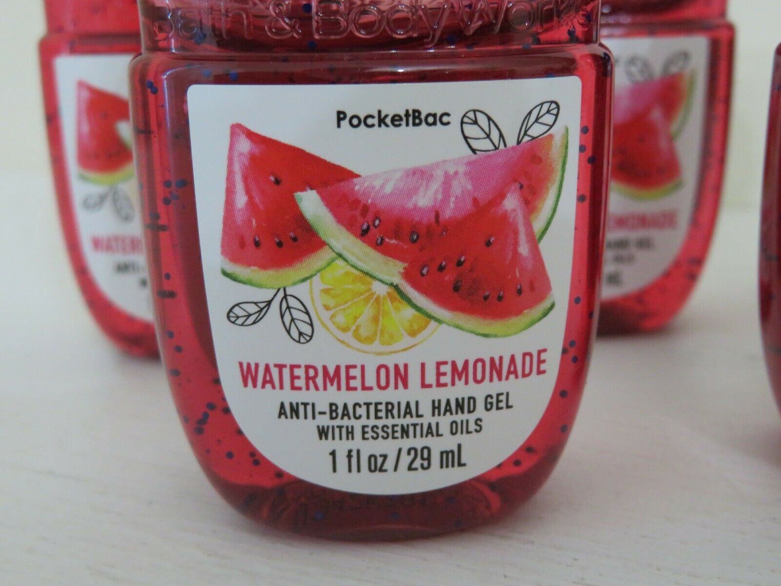 BATH & BODY WORKS POCKETBAC HAND SANITIZER  X 5 NEW WATERMELON LEMONADE - Fresh Stock Dated February 2026