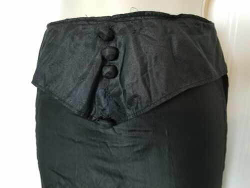 Antique Shimmery Jet black Skirt 1900s Victorian Edwardian Steamounk-Mourning - Fresh Stock Dated February 2026