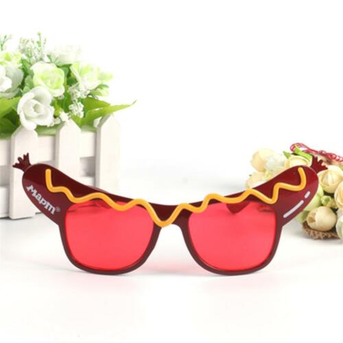 Novelty Costume Glasses Beach Party Supplies Funny Hot Dog Print Sunglasses - Fresh Stock Dated February 2026
