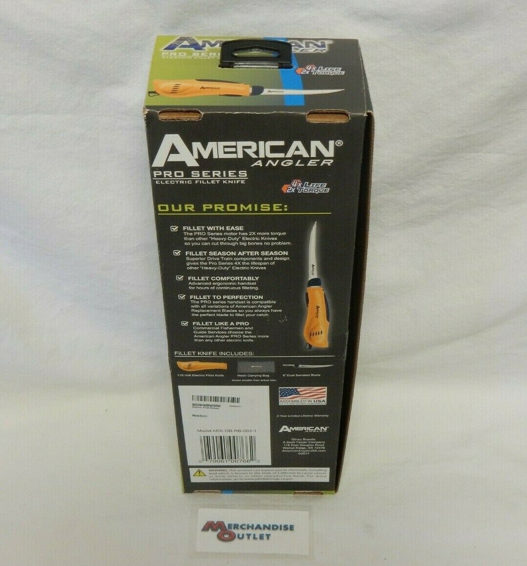 American Angler Pro Series Electric Fillet Knife - Fresh Stock Dated December 2025