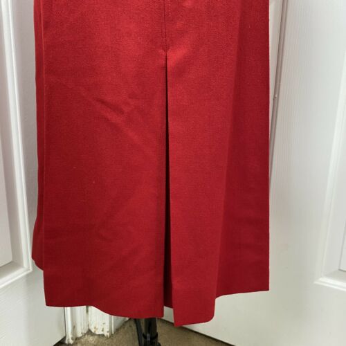 Women’s Vintage The Villager Red Wool Pleated Skirt Plus Size 16 - Fresh Stock Dated February 2026