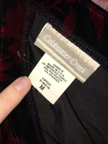 Vintage Velvet 90s Gothic Floral Black And Red Maxi Skirt Size Medium - Fresh Stock Dated December 2025