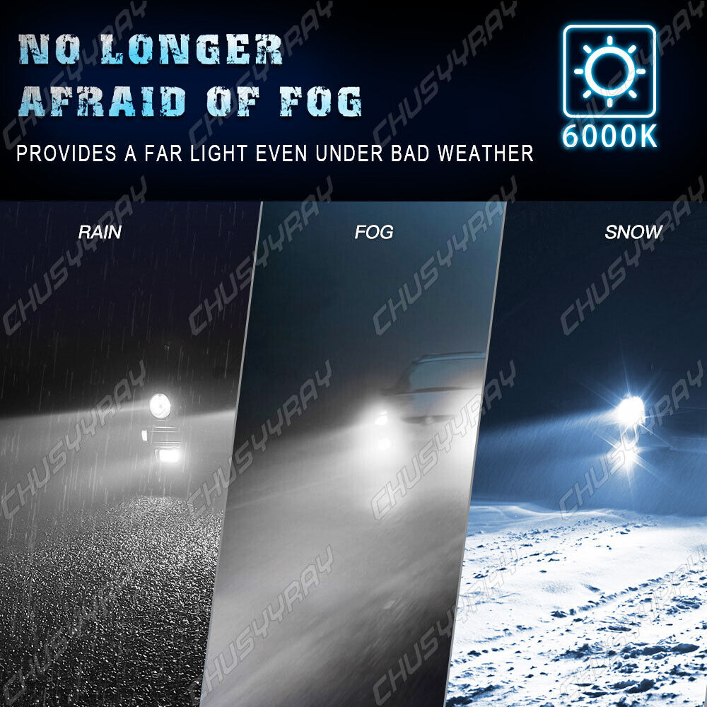 H7 H9 For Suzuki GSXR750 2006-2007 2011-2018 Motorcycle LED Headlight Blue Bulbs - Fresh Stock Dated February 2026