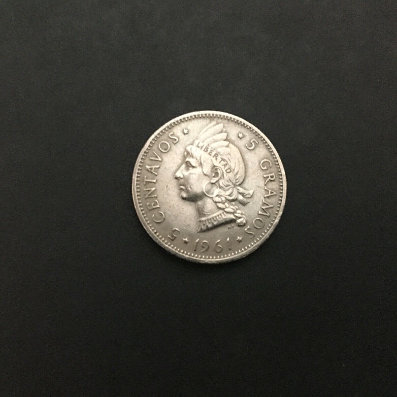 DOMINICAN REPUBLIC  5 CENTAVOS 1961  KM 18  VF. - Fresh Stock Dated February 2026