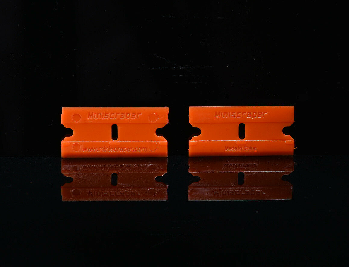 100- Delrin Plastic Safescrape Double Edged Blades including 3- Miniscrapers - Fresh Stock Dated February 2026