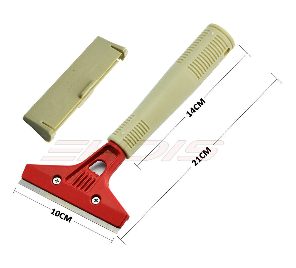Razor Blade Scraper, Long Extended Handle w/ 10pcs Free Razor Label Gasket USA - Fresh Stock Dated February 2026
