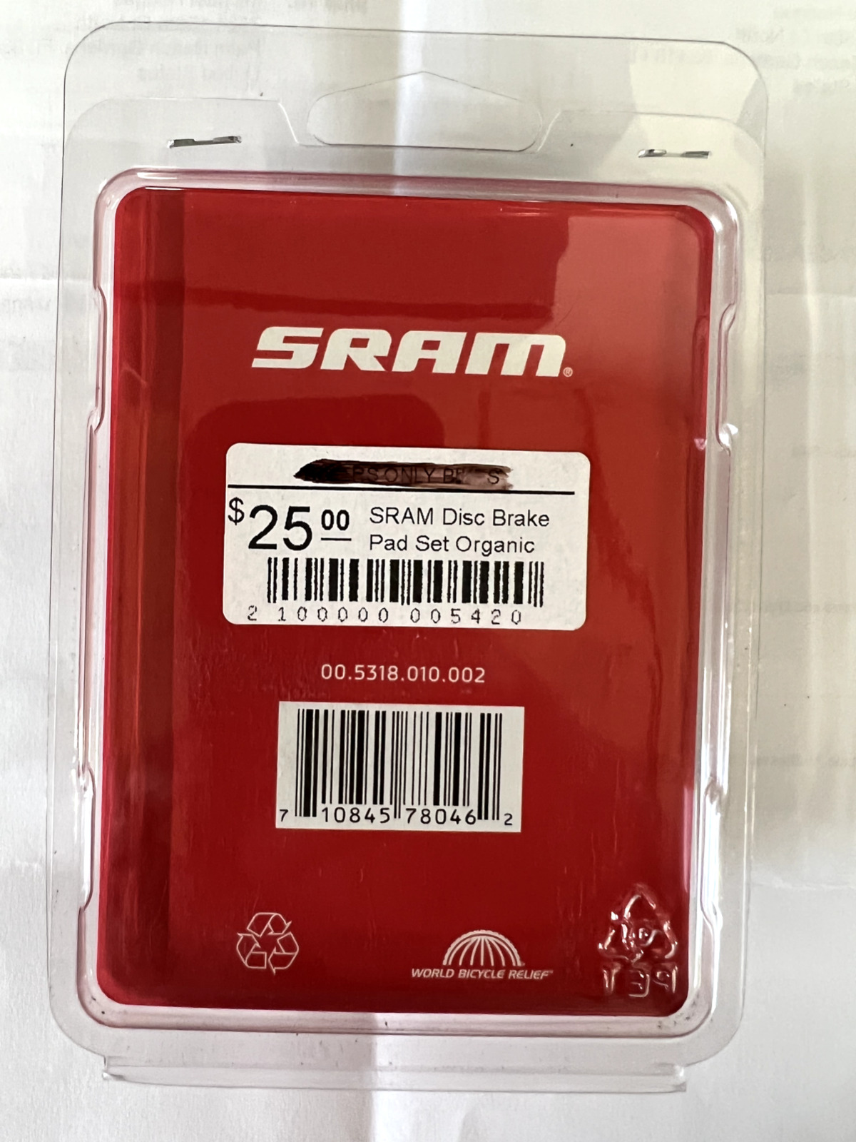 Organic SRAM Disc Brake Replacement Pads HRD/ Level ULT / Level TLM  Black Steel - Fresh Stock Dated February 2026