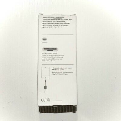 Lightning to SD Card Reader White NK1022 Camera Photo Memory Adaptor Transfer - Fresh Stock Dated December 2025