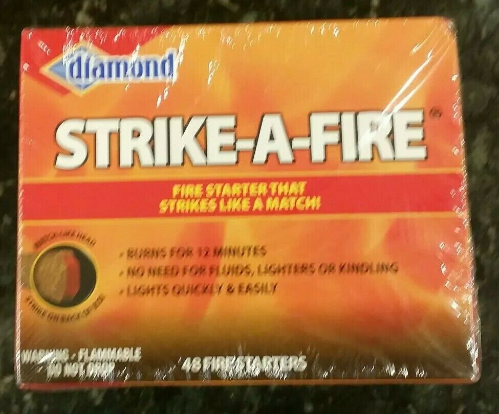 Diamond Strike A Fire Starters 48 Ct Strikes Like Match LOKKII ZIP NEW NIB - Fresh Stock Dated December 2025