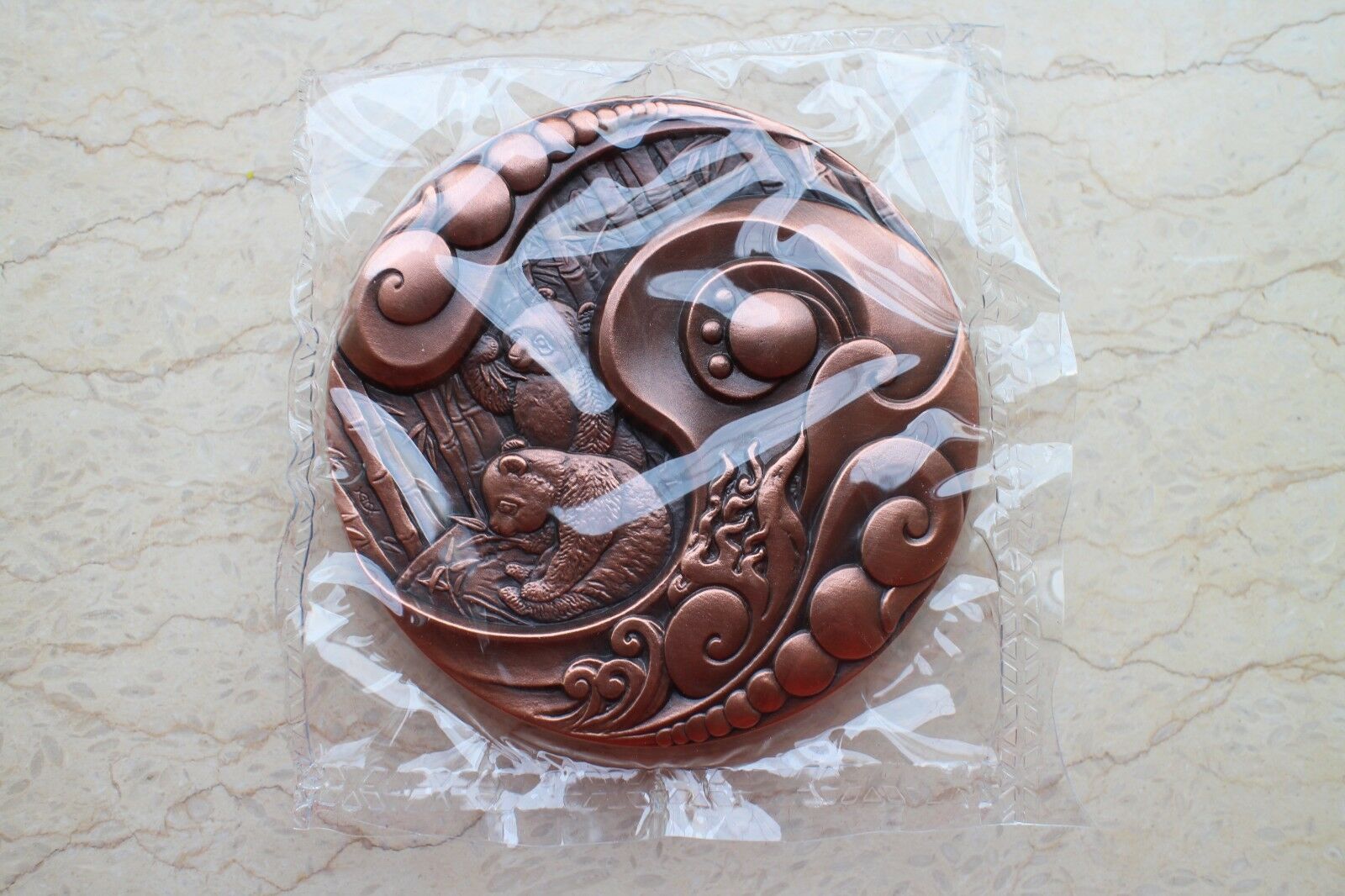 A Pair of 2015 China 80mmTaiji Panda Brass and Copper Medals - Fresh Stock Dated February 2026