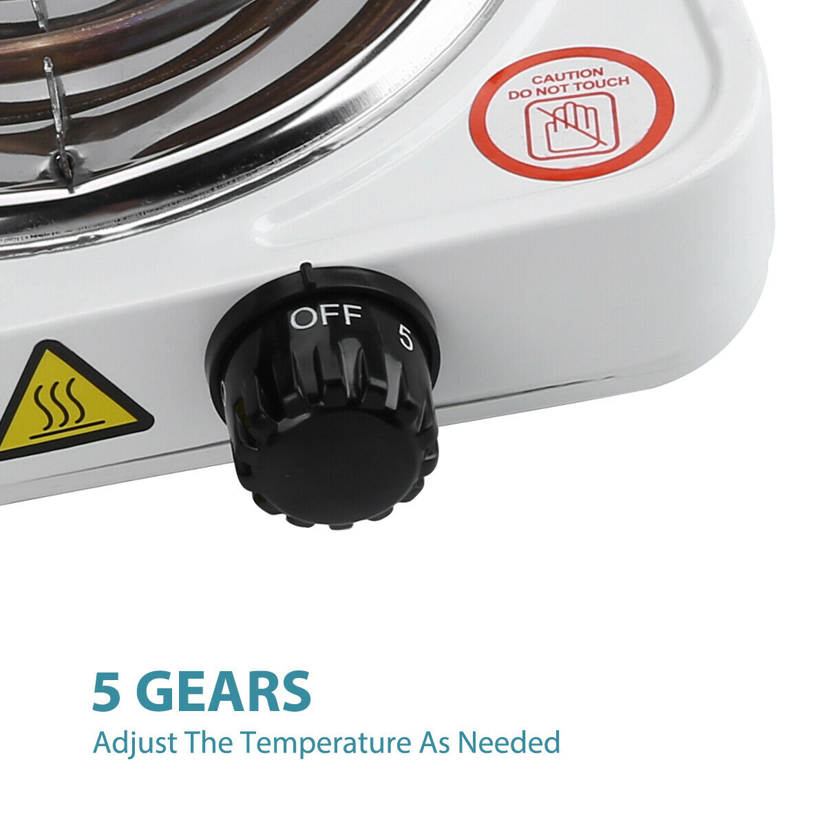 500W-1500W Portable Electric Single Burner Hot Plate Kitchen Stove Dorm Cooktop - Fresh Stock Dated December 2025