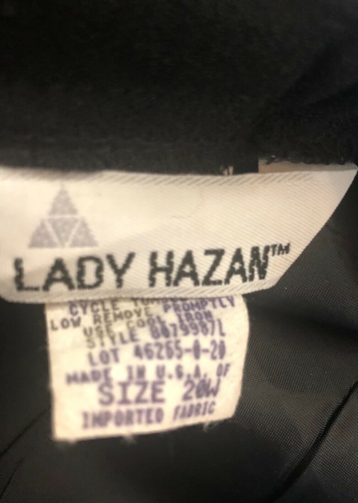 Lady Hazan Women's Black Skirt Plus Size 20W Vintage USA - Fresh Stock Dated February 2026