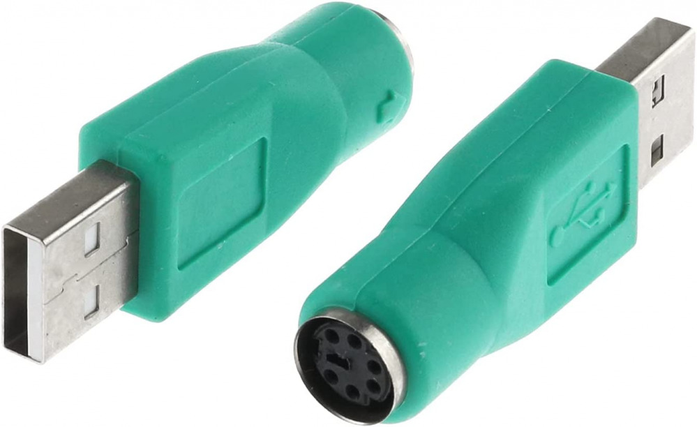 DGZZI USB to PS2 Adapter 2pcs Green PS/2 Female Male Converter... - Fresh Stock Dated February 2026