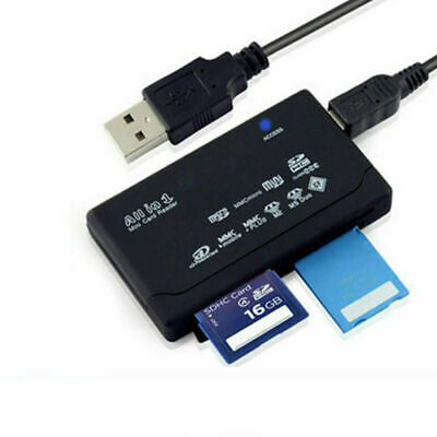 All-In-1 Memory Card Reader USB SD SDHC Mini Micro M2 MMC XD CF Digital Camera - Fresh Stock Dated February 2026