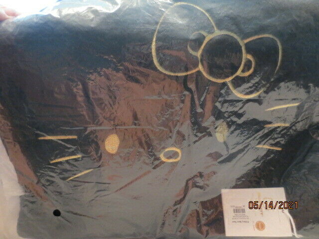 Pottery Barn Hello Kitty Faux Fur Pillow Cover Black 16’ Square Teen NIP - Fresh Stock Dated December 2025