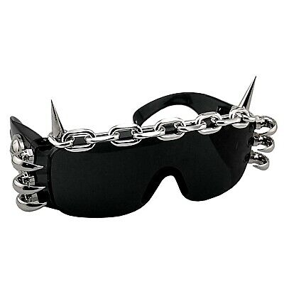 punk rock studded cosply dancing glasses cool men/lady sunglasses - Fresh Stock Dated December 2025