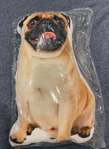 Pug Golden Shaped Pillow Bedding Dogs Dog Gift Pillows 18” - Fresh Stock Dated December 2025