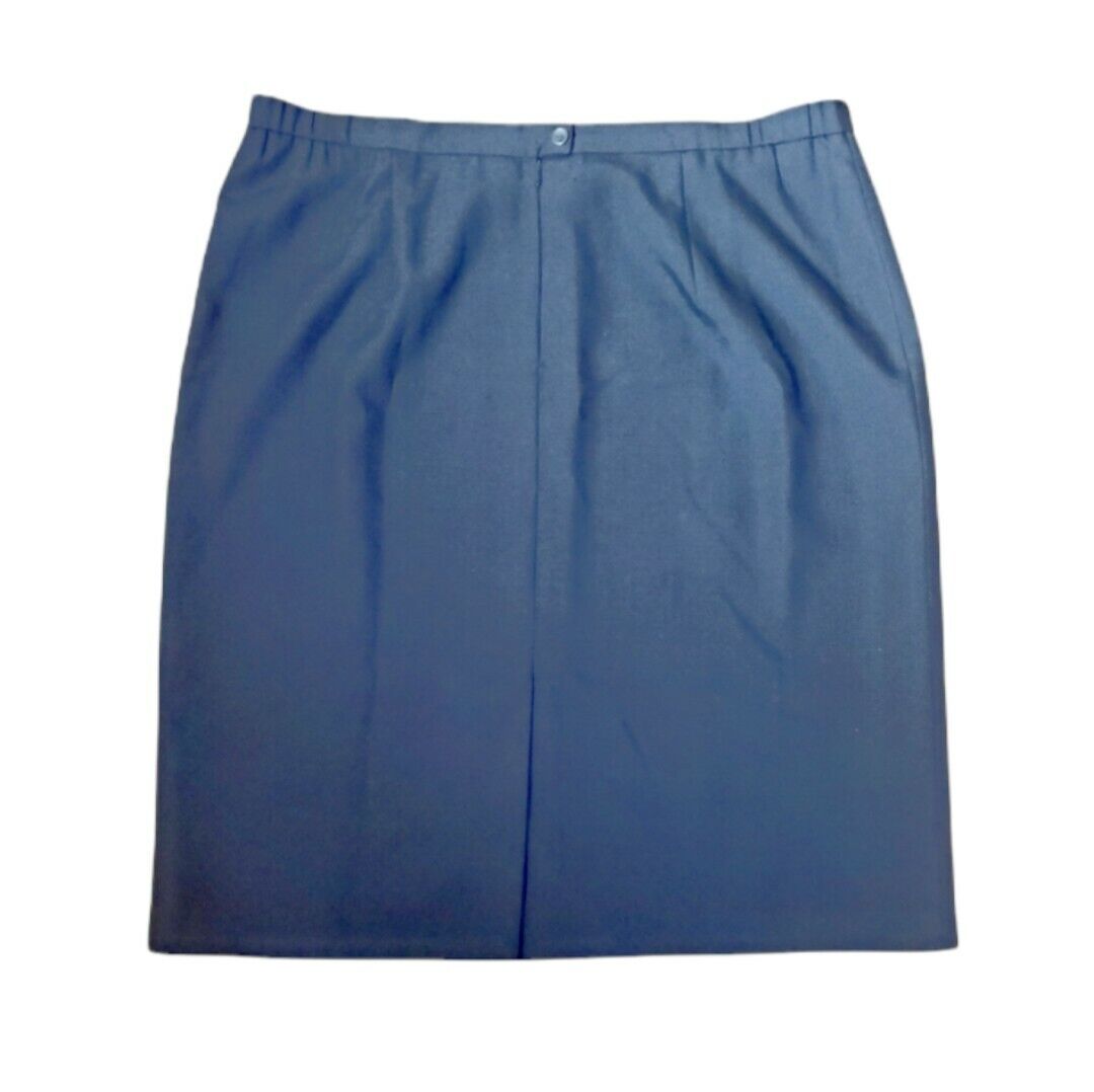 Vtg Givenchy Black Straight Pencil Skirt Plus Size  24w 80s 1980s - Fresh Stock Dated March 2026