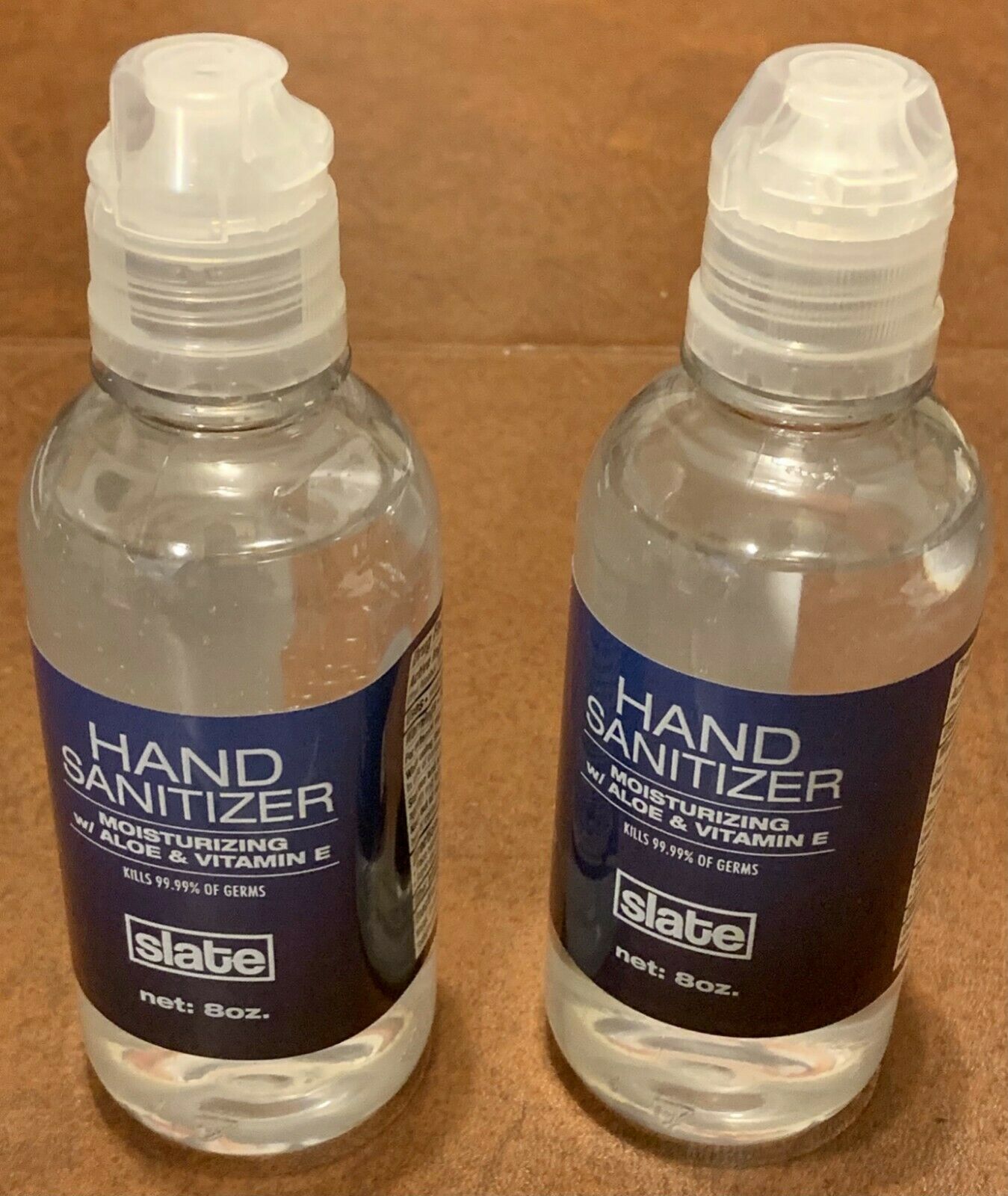x2 Slate 8oz Hand Sanitizer Bottles NEW - Unused/Unopened w/ Aloe Moisturizing - Fresh Stock Dated February 2026