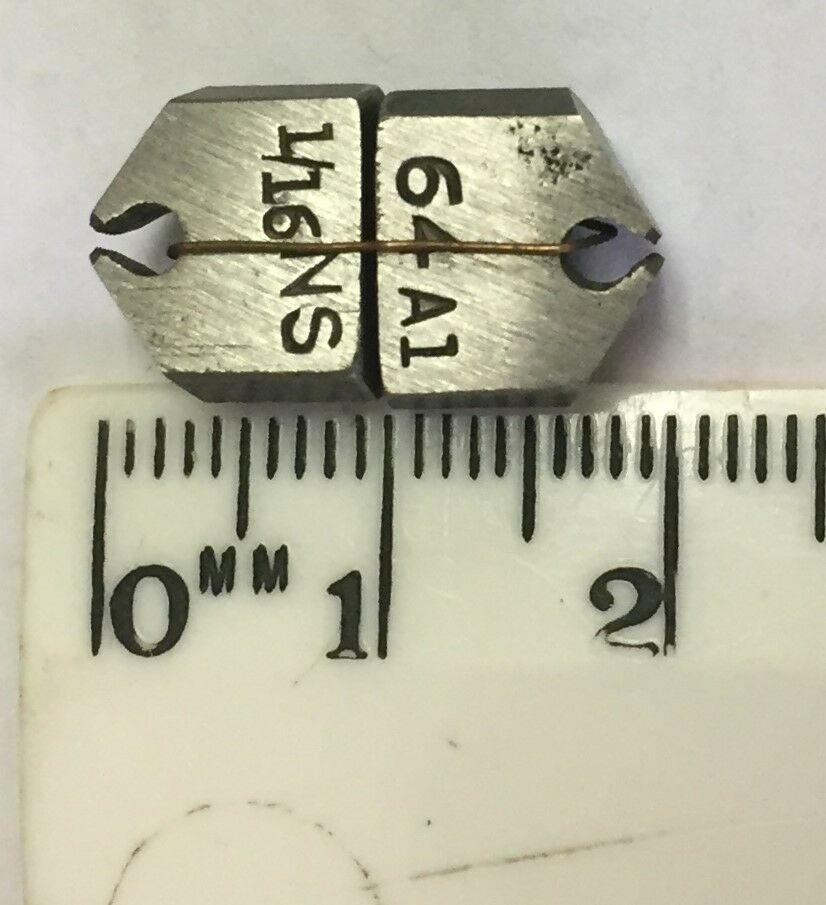 Two Greenfield J887 1/16 64 NS Vintage Jewelers Tool Thread Watch Repair Die - Fresh Stock Dated February 2026