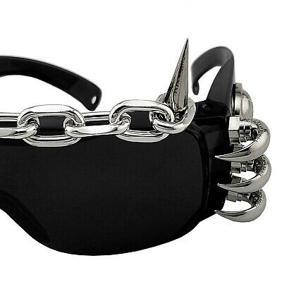 punk rock studded cosply dancing glasses cool men/lady sunglasses - Fresh Stock Dated December 2025