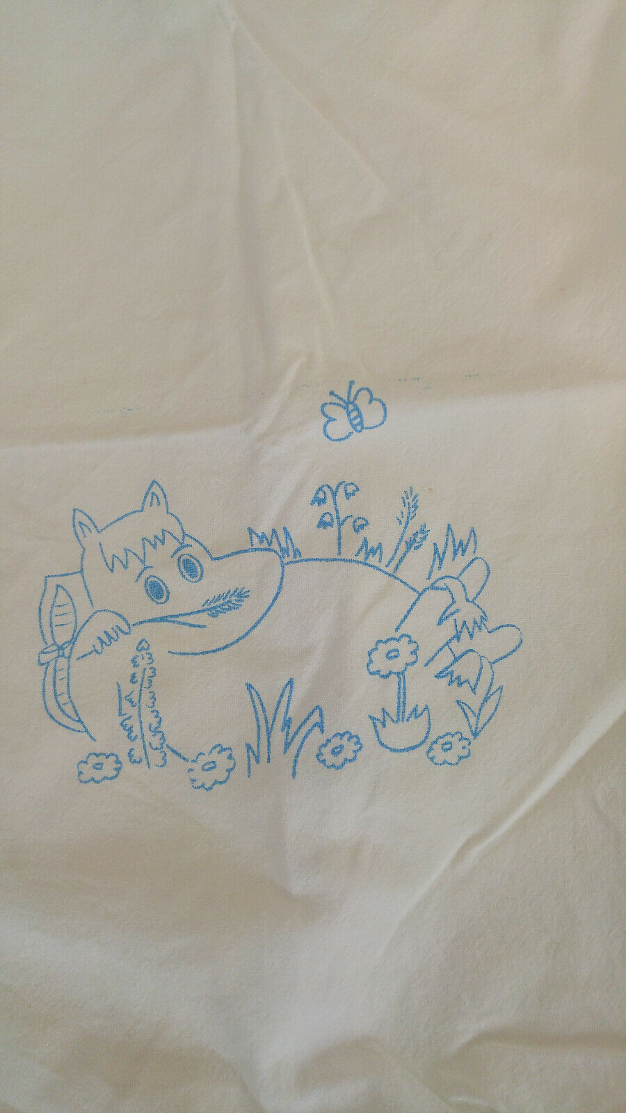 Moomins Character Snorkmaiden 1990s White Pillowcase Finland - Fresh Stock Dated December 2025