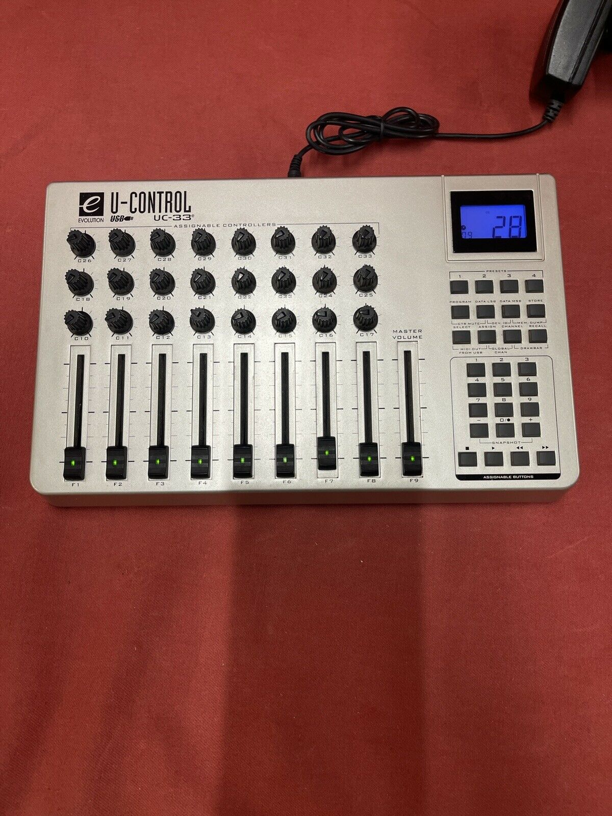 Evolution U-Control UC-33e USB & MIDI Mixer DAW Controller - Fresh Stock Dated February 2026