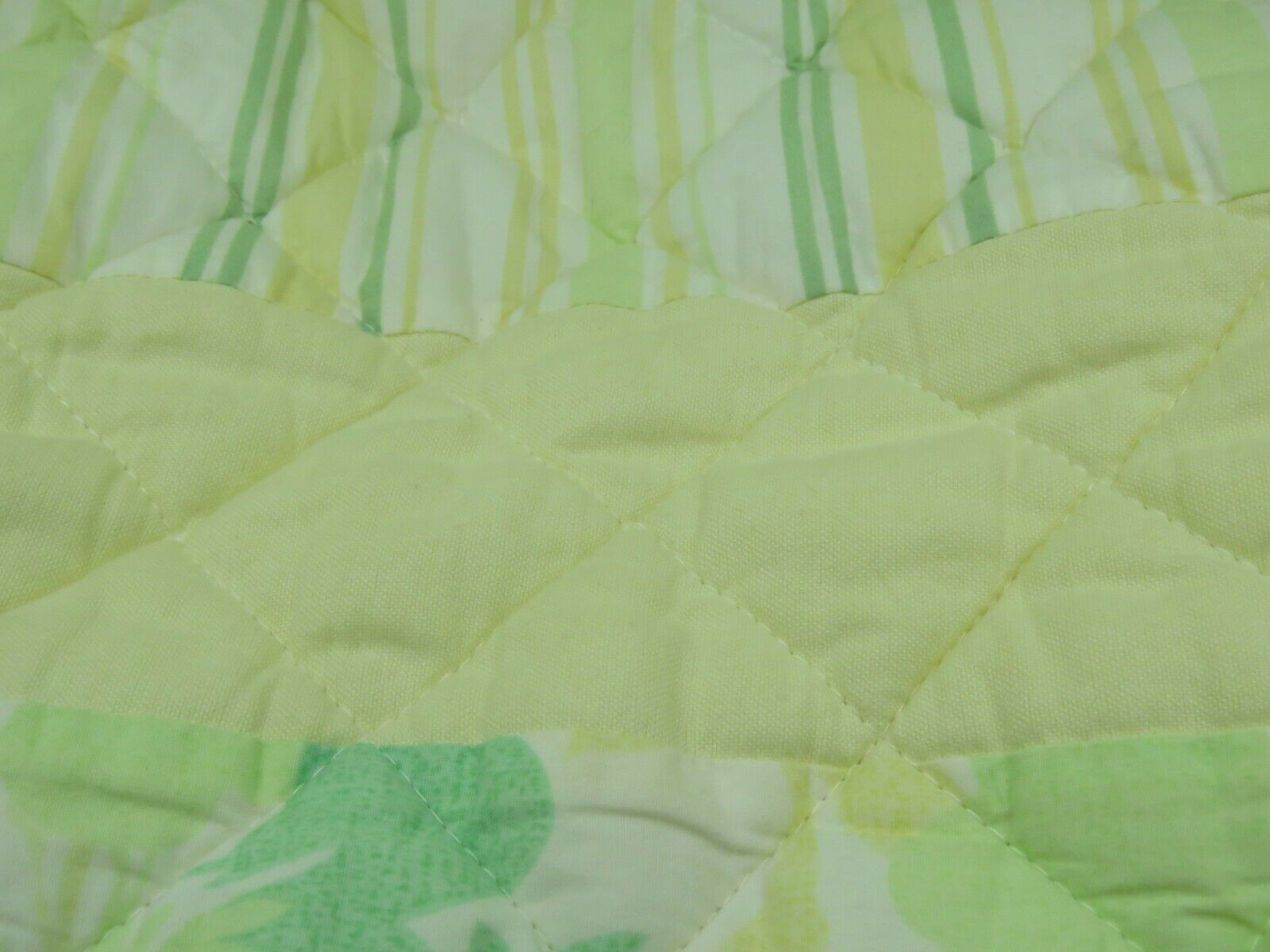 Pottery Barn PB Teen Yellow Green Quilted Square Euro Pillow Sham Cotton 25