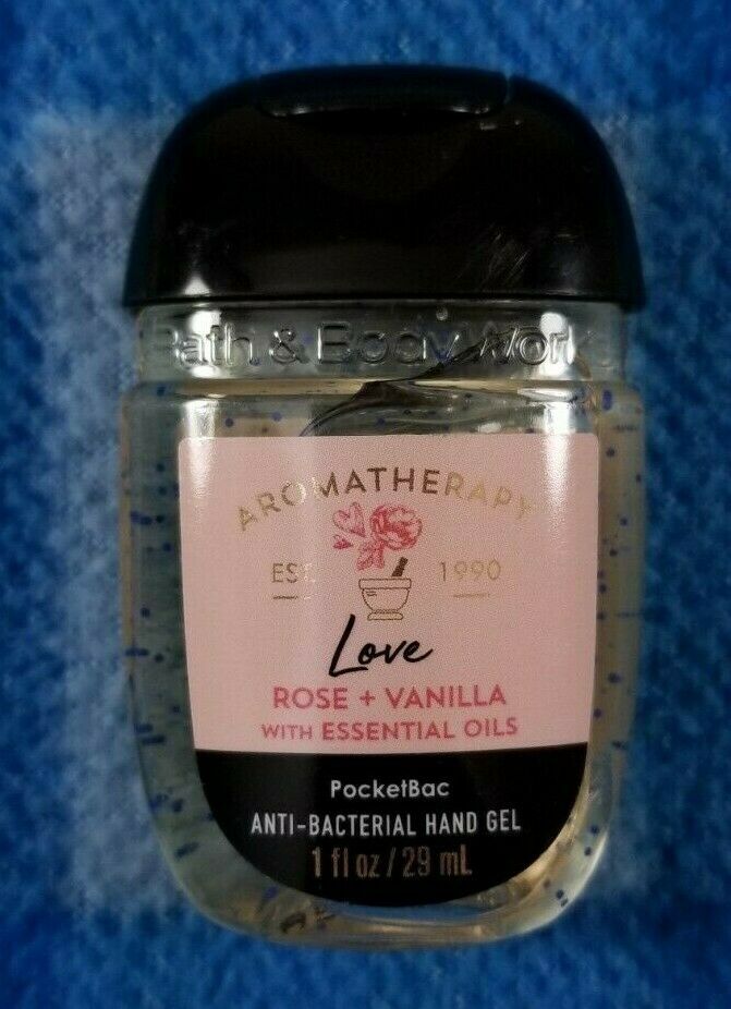 NEW Bath & Body Works LOVE ROSE+VANILLA Anti-Bacterial Hand Gel PocketBac 5-Pack - Fresh Stock Dated February 2026