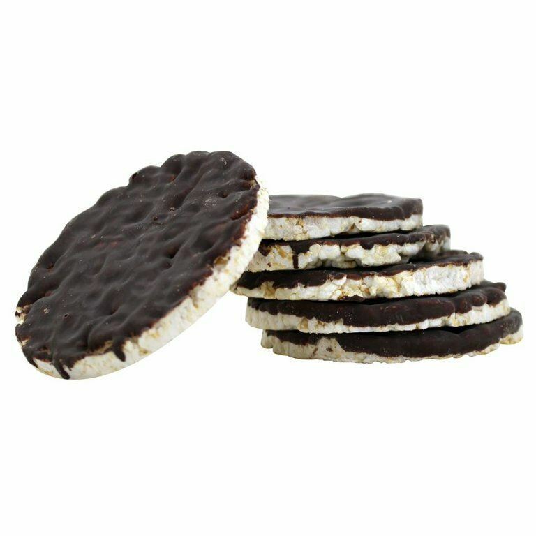 Lieber's Dark Chocolate Covered Rice Cakes, 3.1 oz (Pack of 16) - Fresh Stock Dated February 2026