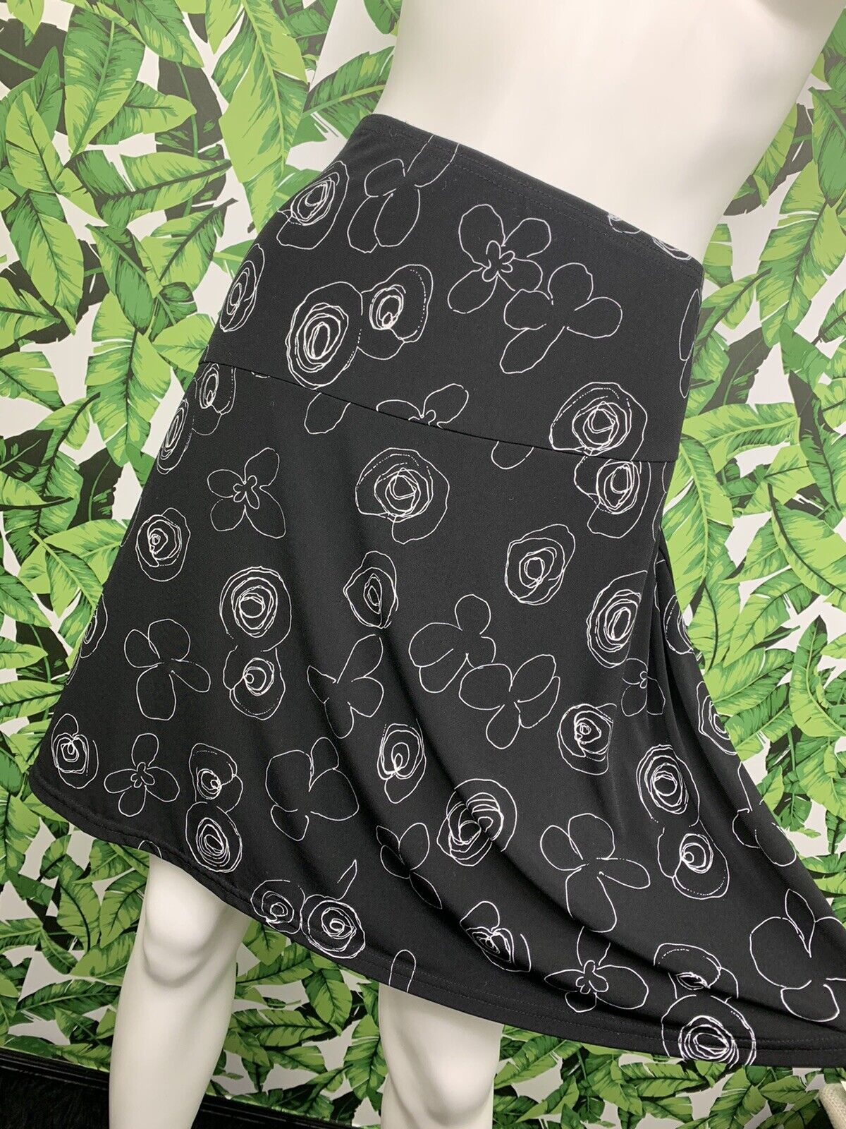Vintage 90s Y2K Giorgio Fiorlini Skirt Women's Size Medium Retro Black & White - Fresh Stock Dated March 2026
