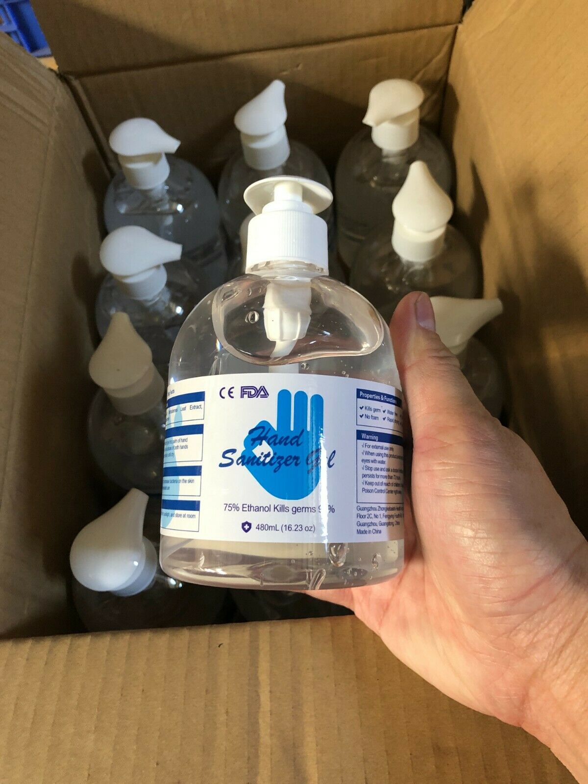Hand Sanitizers Gels 75% Alcohol 16.9oz Pumped Bottle, 1440 Bottles, 1 Pallet - Fresh Stock Dated February 2026