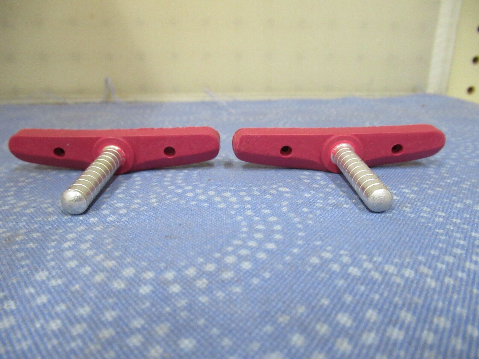 Threadless Post Red Bicycle Brake Pads for Cantilever Brakes 70mm Set of 2- New - Fresh Stock Dated February 2026