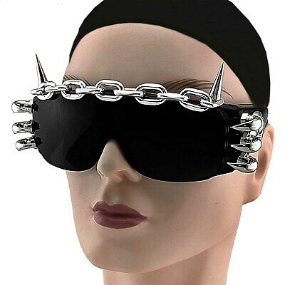 punk rock studded cosply dancing glasses cool men/lady sunglasses - Fresh Stock Dated December 2025