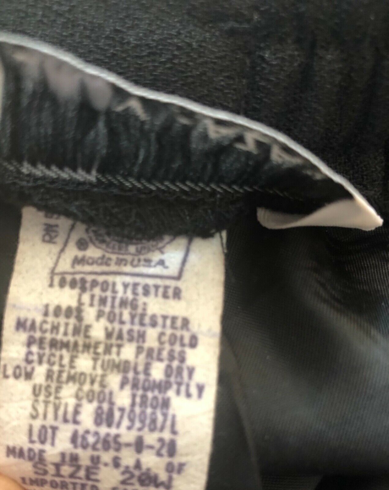 Lady Hazan Women's Black Skirt Plus Size 20W Vintage USA - Fresh Stock Dated February 2026