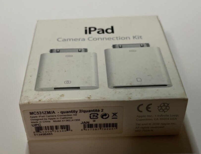 Apple iPad Camera Connection Kit Model MC531ZM/A A1362, A1358 - Fresh Stock Dated February 2026