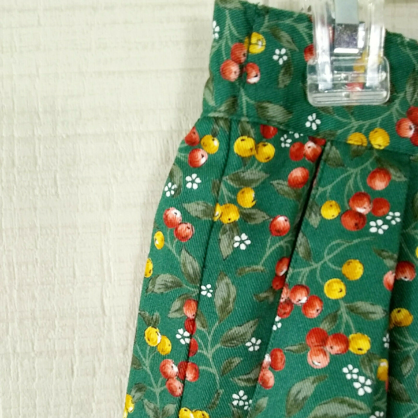 Vintage Birch Bros. Midi Skirt Botanical Print Cottagecore Made in USA Small - Fresh Stock Dated February 2026