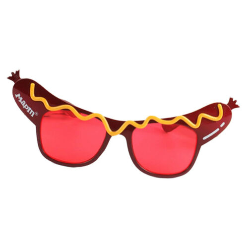 Novelty Costume Glasses Beach Party Supplies Funny Hot Dog Print Sunglasses - Fresh Stock Dated February 2026