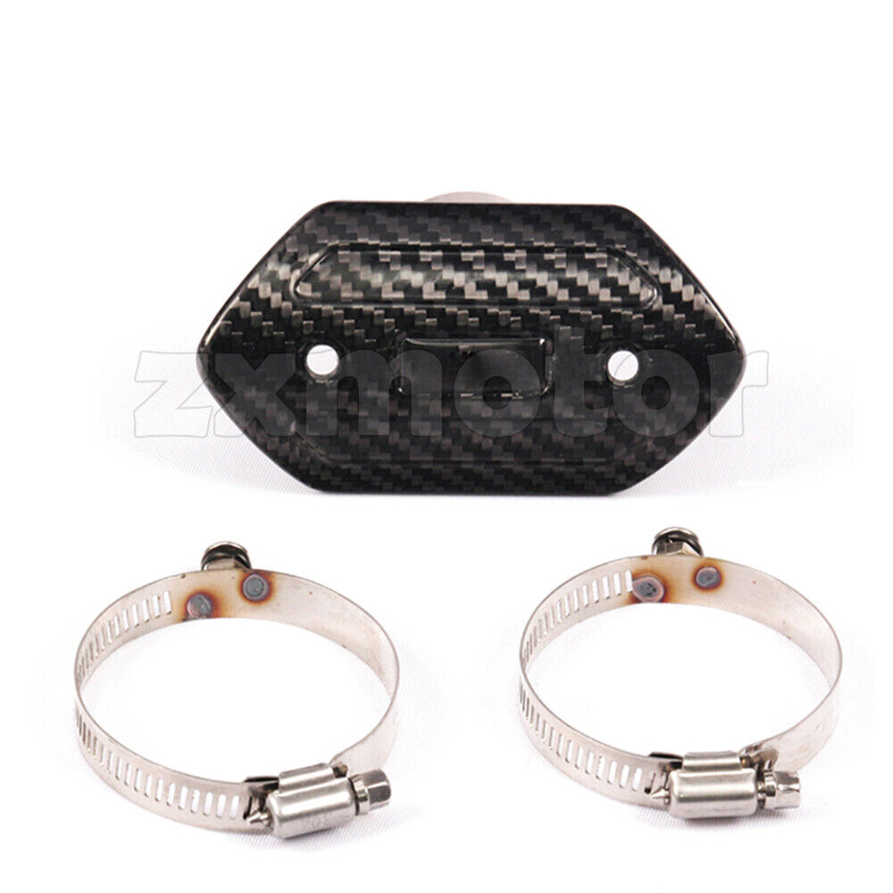Motorcycle Exhaust Heat Shield Tube Cover Heel Guard Protector Real Carbon Fiber - Fresh Stock Dated February 2026