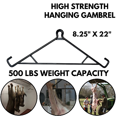 500 Lbs PORK MEAT Deer Hog Hook Hanger Hunting Lift Tool Hog butcher gambrel - Fresh Stock Dated December 2025