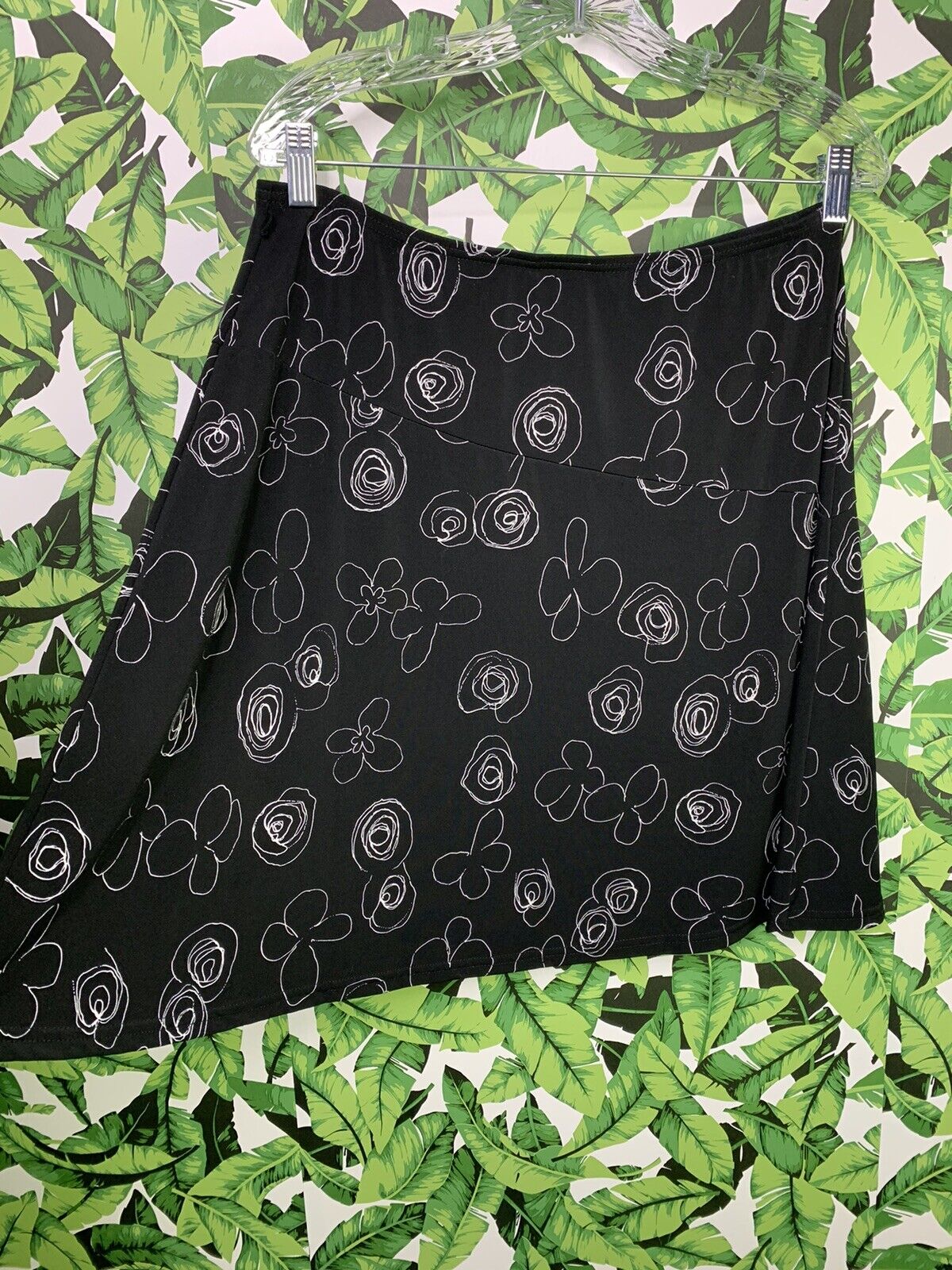 Vintage 90s Y2K Giorgio Fiorlini Skirt Women's Size Medium Retro Black & White - Fresh Stock Dated March 2026