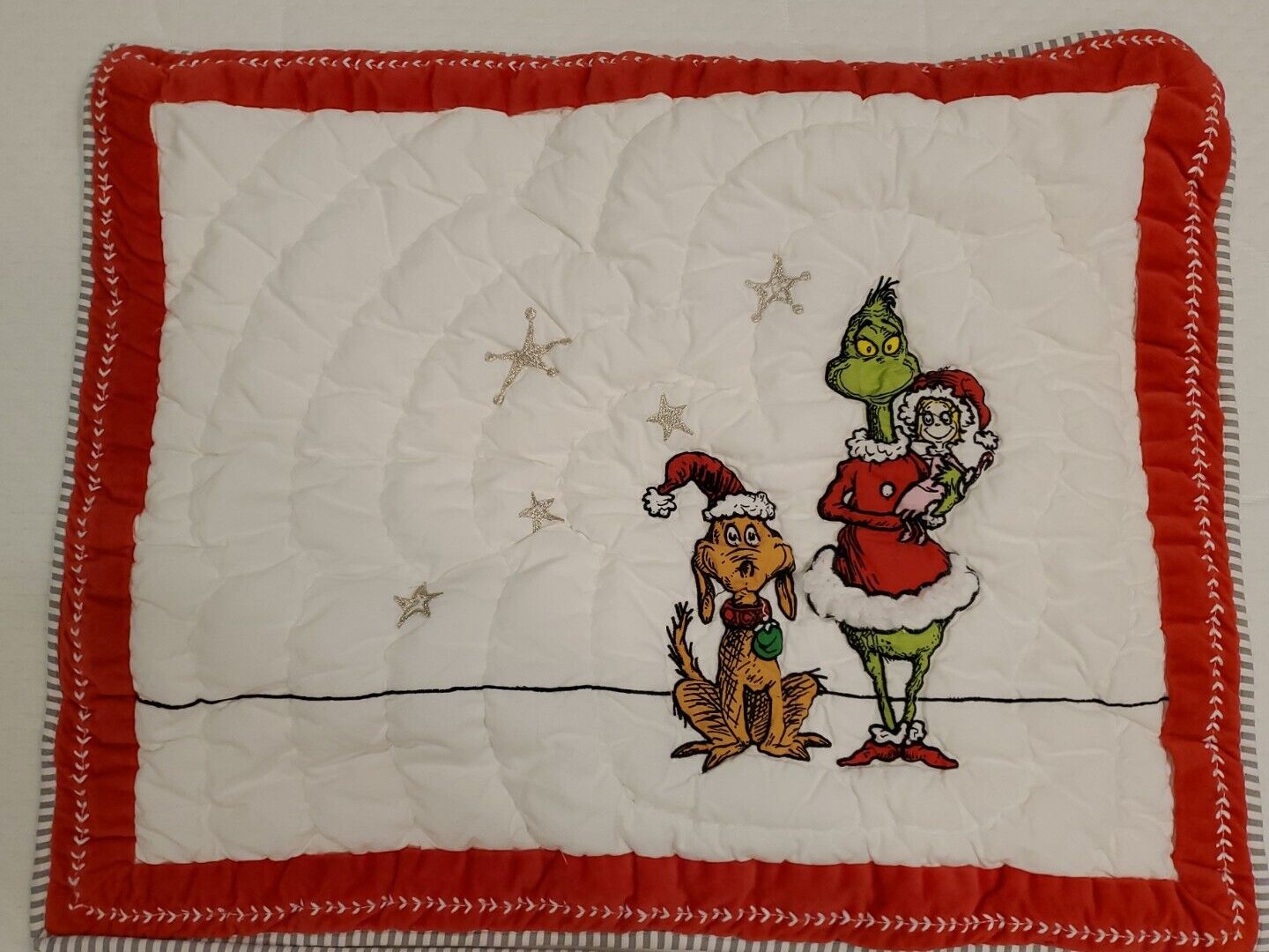Pottery Barn Kids Dr. Seuss The Grinch 2 Standard Quilted Pillow Shams Christmas - Fresh Stock Dated February 2026