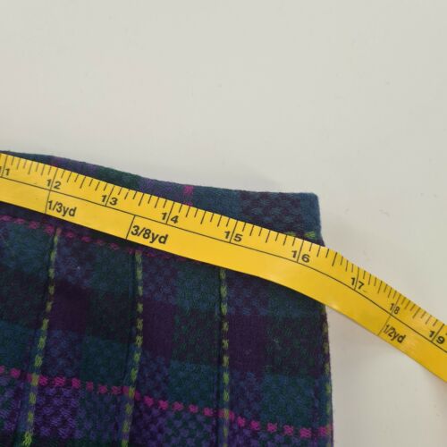 Pendleton Women's Size 16 Pleated Purple Green Black Wool Plaid Skirt - Fresh Stock Dated February 2026