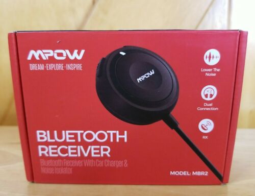 Mpow Wireless Bluetooth Car Kit Hands-Free Calling Streambot Audio Receiver MBR2 - Fresh Stock Dated February 2026