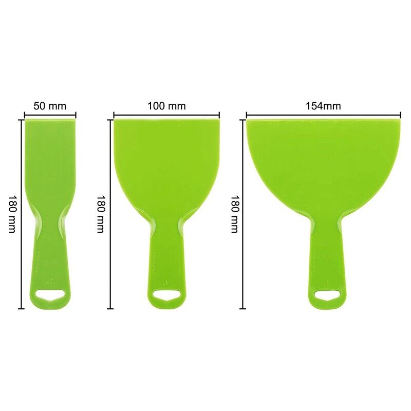 5 Pieces Plastic Putty Knife Set Flexible Paint Scrapers Tool for Spacklinguu - Fresh Stock Dated February 2026